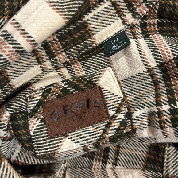 Orvis Oversized Plaid Flannel Shirt Jacket Shacket - Picture 2 of 8